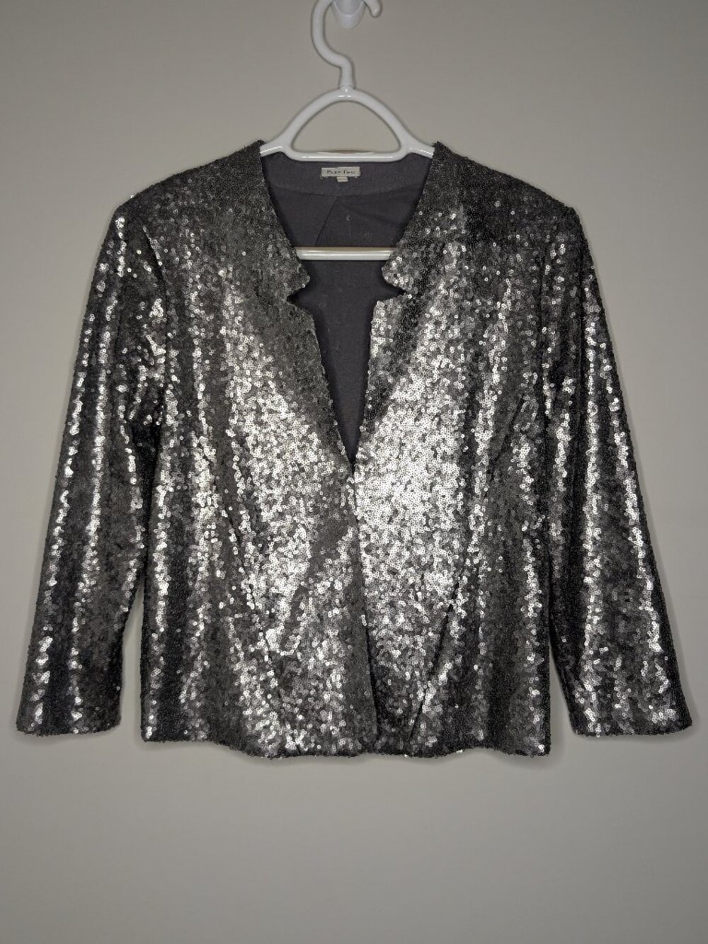 Part Two Siqana Silver Sequins Blazer Size US 6